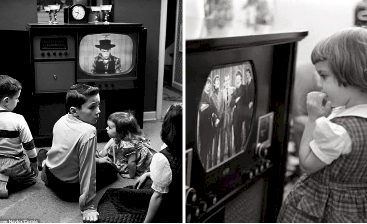 Avant Internet – 25 photos vintage montrant des enfants regardant la télévision dans le passé _ nan